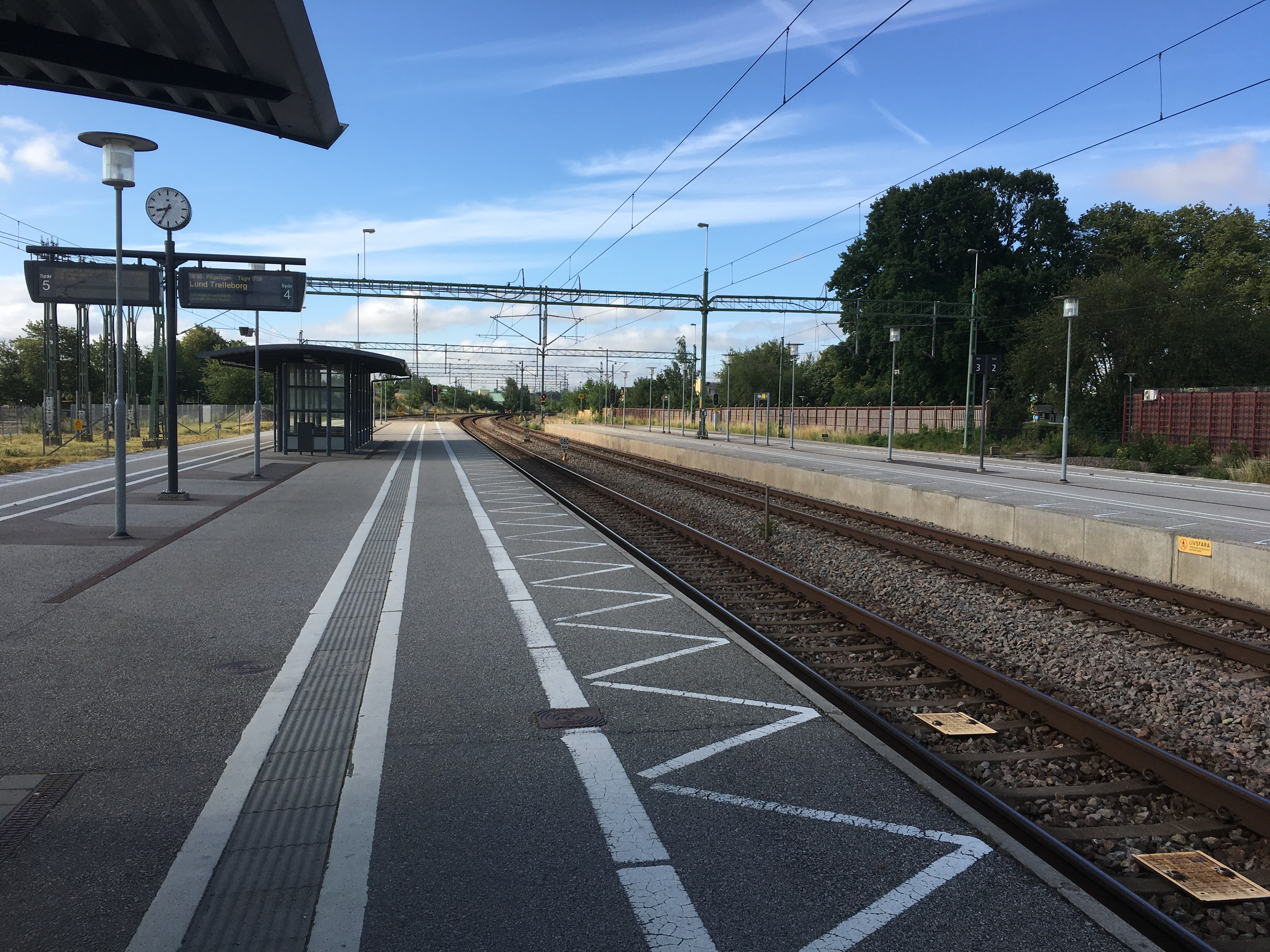 Tåg mot Lund, Malmö, Köpenhamn, Helsingborg, Halmstad, Göteborg